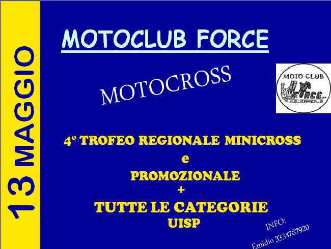 Force 13 maggio-2018