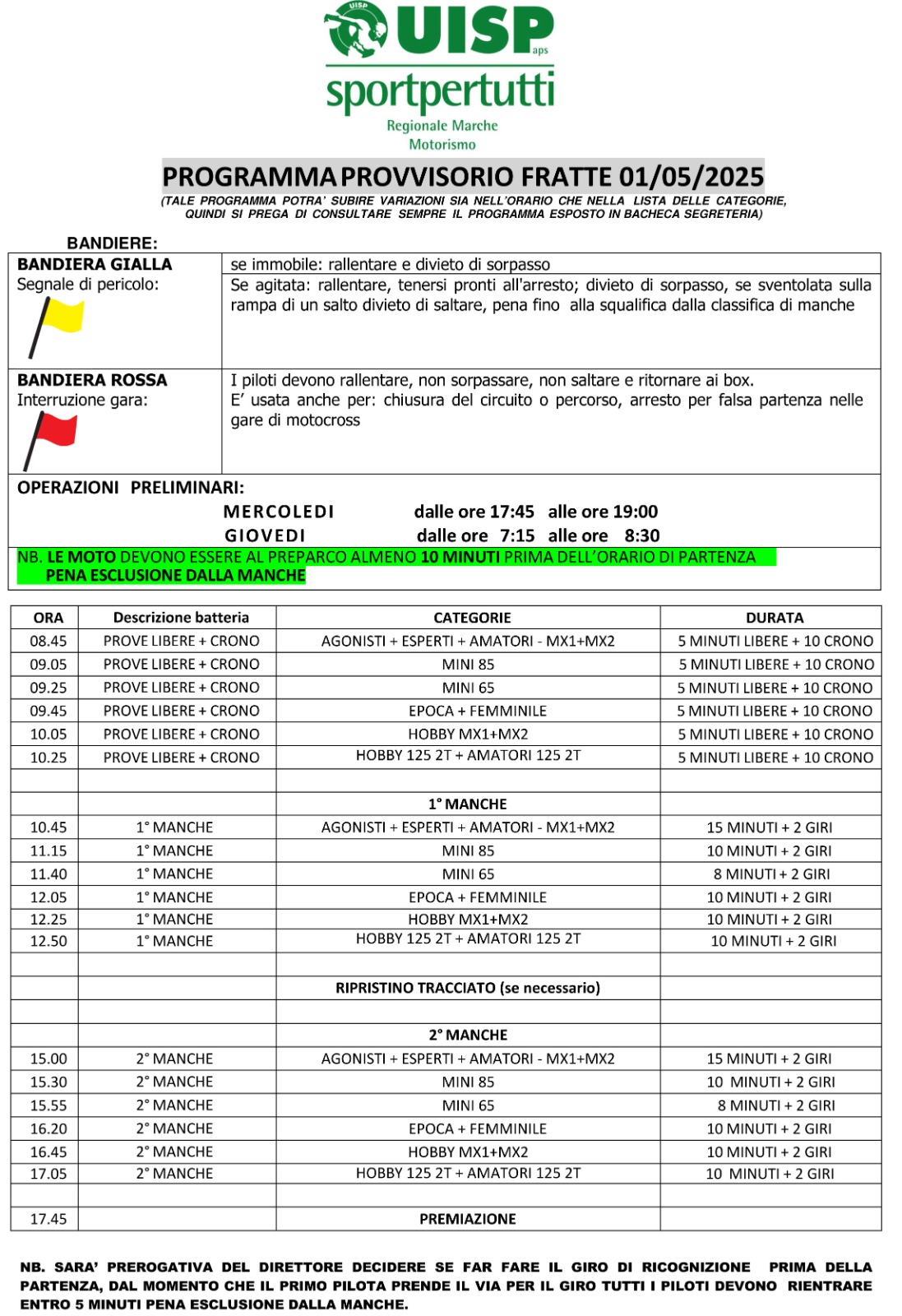 programma Fratte 010525